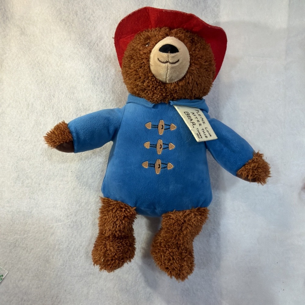 Paddington Bear Kohls Cares Plush 14" Teddy Blue Coat Red Hat 2016 With Tags